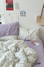 Sweet Floral Bedding Set / Purple Floral Ever Lasting