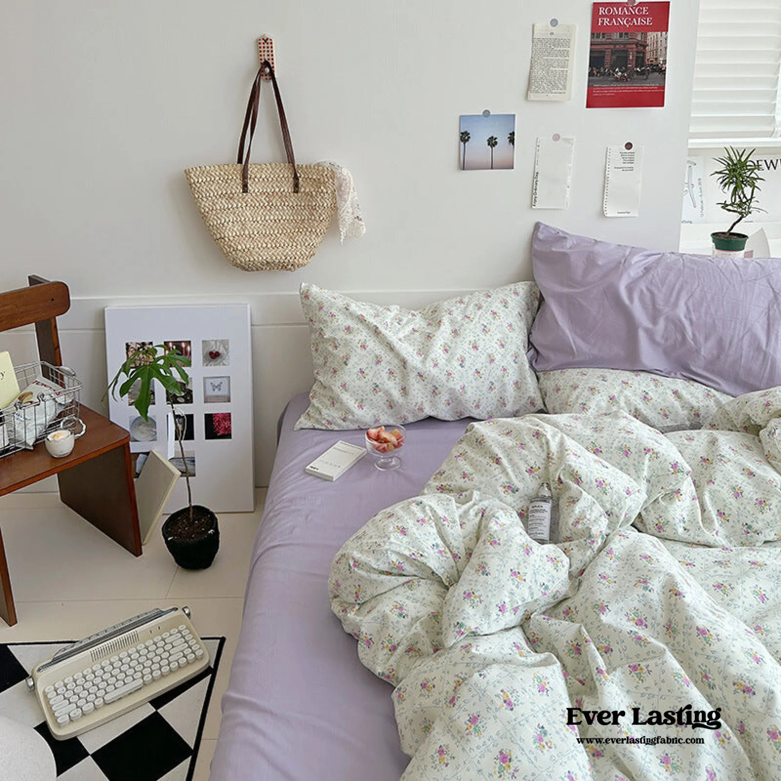 Sweet Floral Bedding Set / Purple Floral Ever Lasting