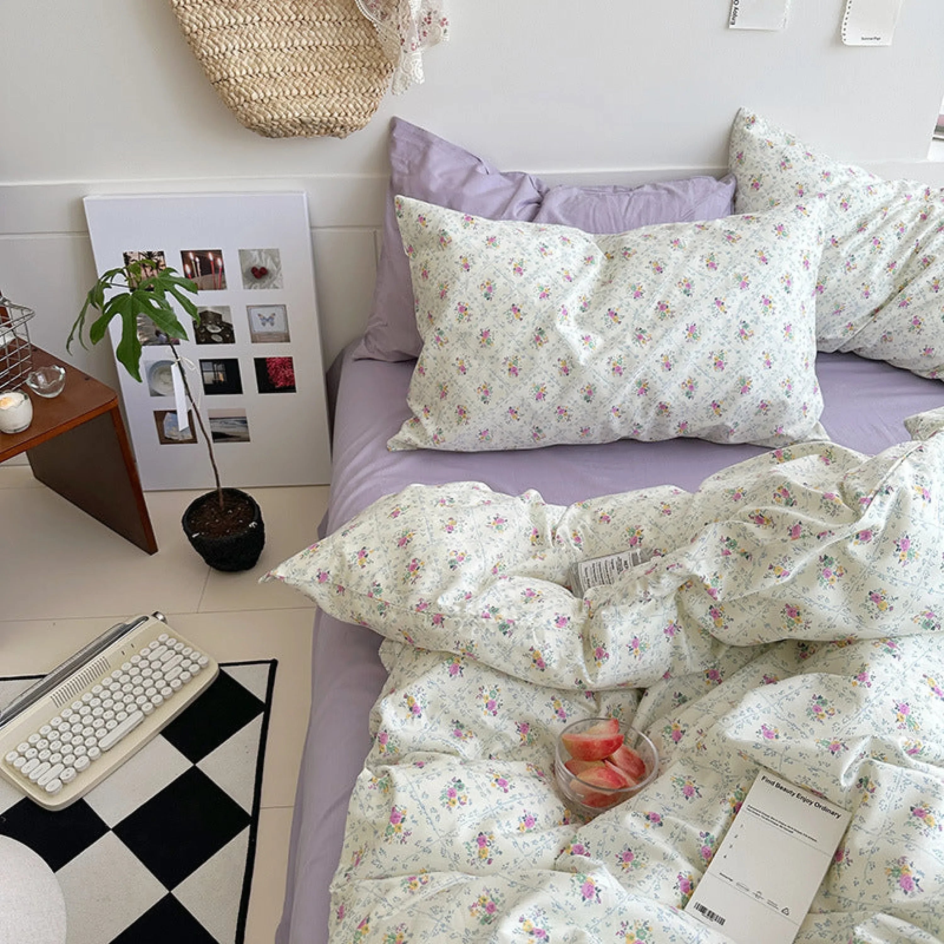 Sweet Floral Bedding Set / Purple Floral Ever Lasting