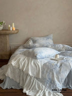 Sylvie Lace Gauze Bedding Set / Blue Sky Ever Lasting
