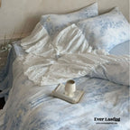 Sylvie Lace Gauze Bedding Set / Blue Sky Ever Lasting