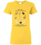 t-shirt: I Want Alpacas to Like Me Gildan Ladies Short-Sleve