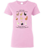 t-shirt: I Want Alpacas to Like Me Gildan Ladies Short-Sleve