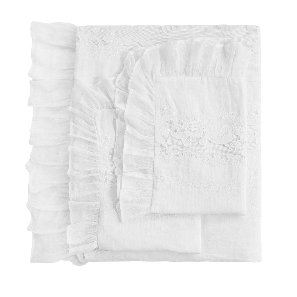 Tabitha Linen Duvet Cover Set Mélange Home