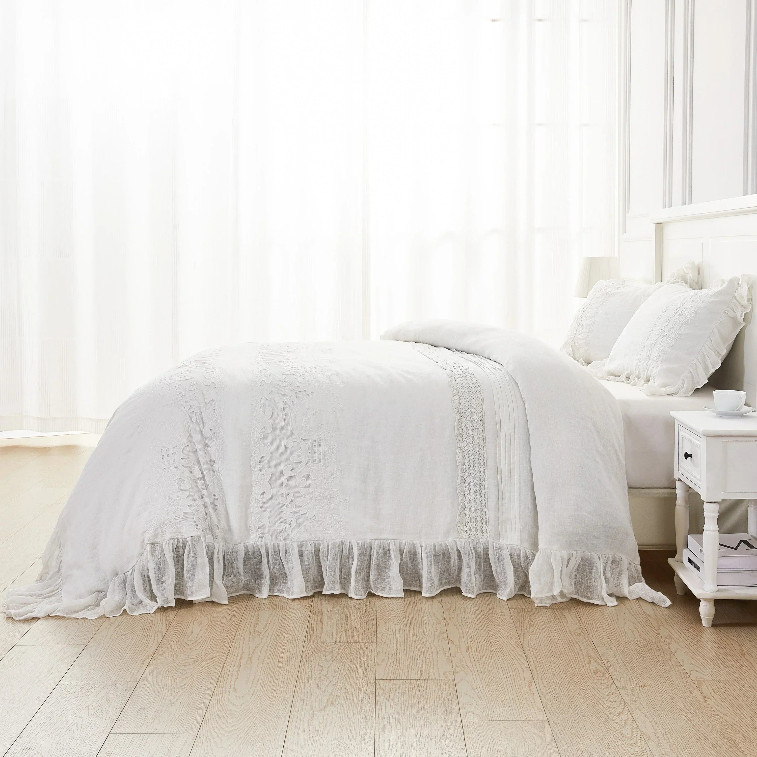 Tabitha Linen Duvet Cover Set Mélange Home