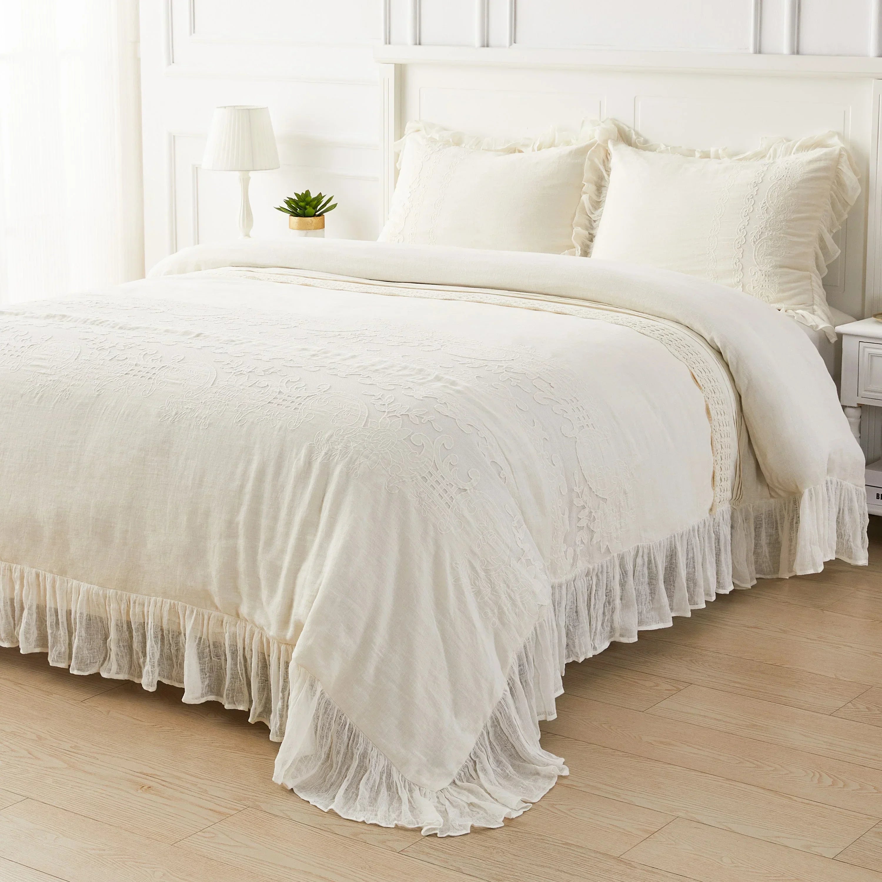 Tabitha Linen Duvet Cover Set Mélange Home