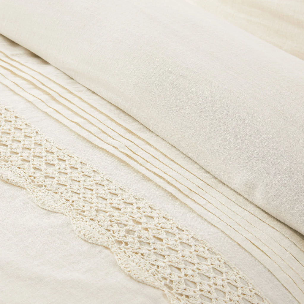 Tabitha Linen Duvet Cover Set Mélange Home