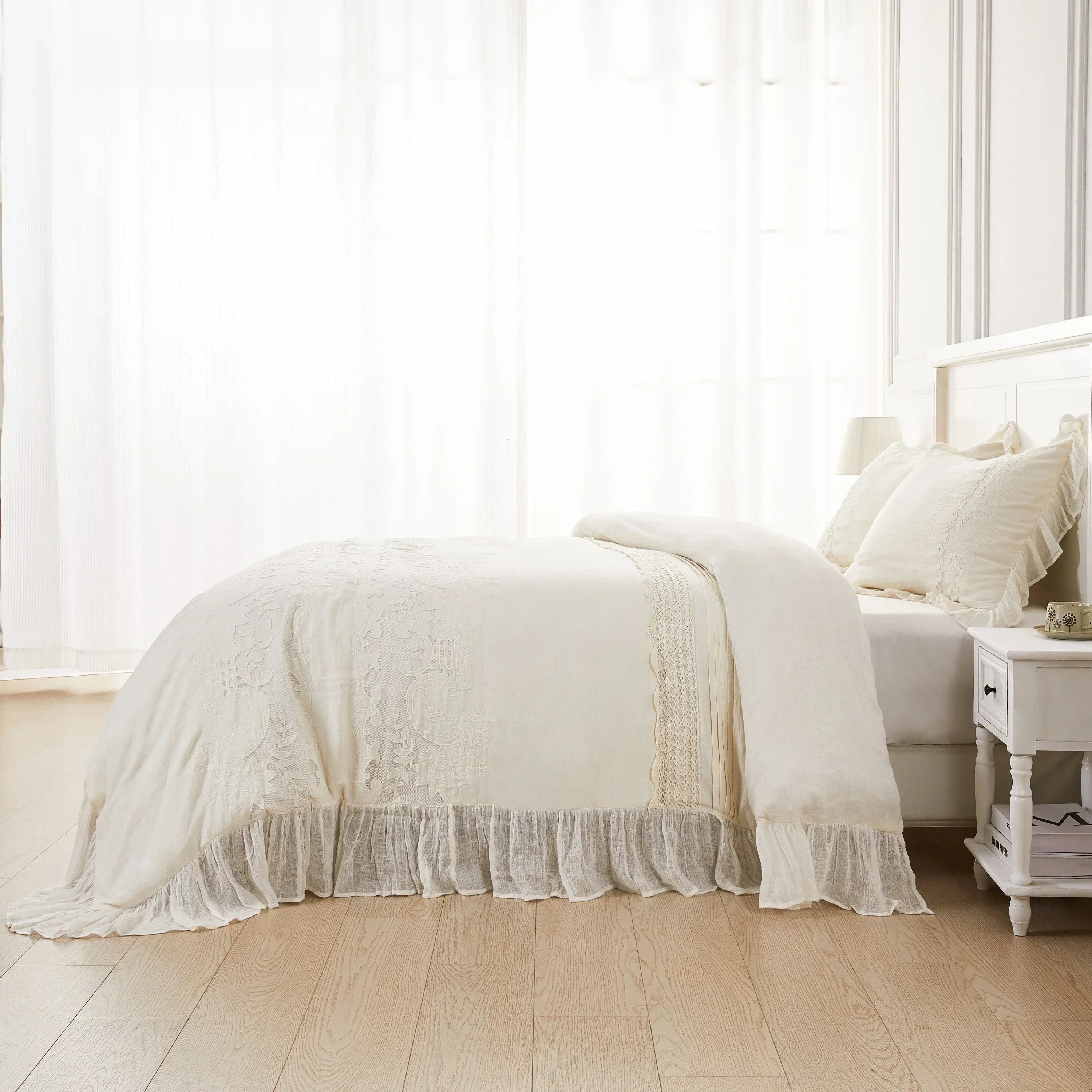 Tabitha Linen Duvet Cover Set Mélange Home