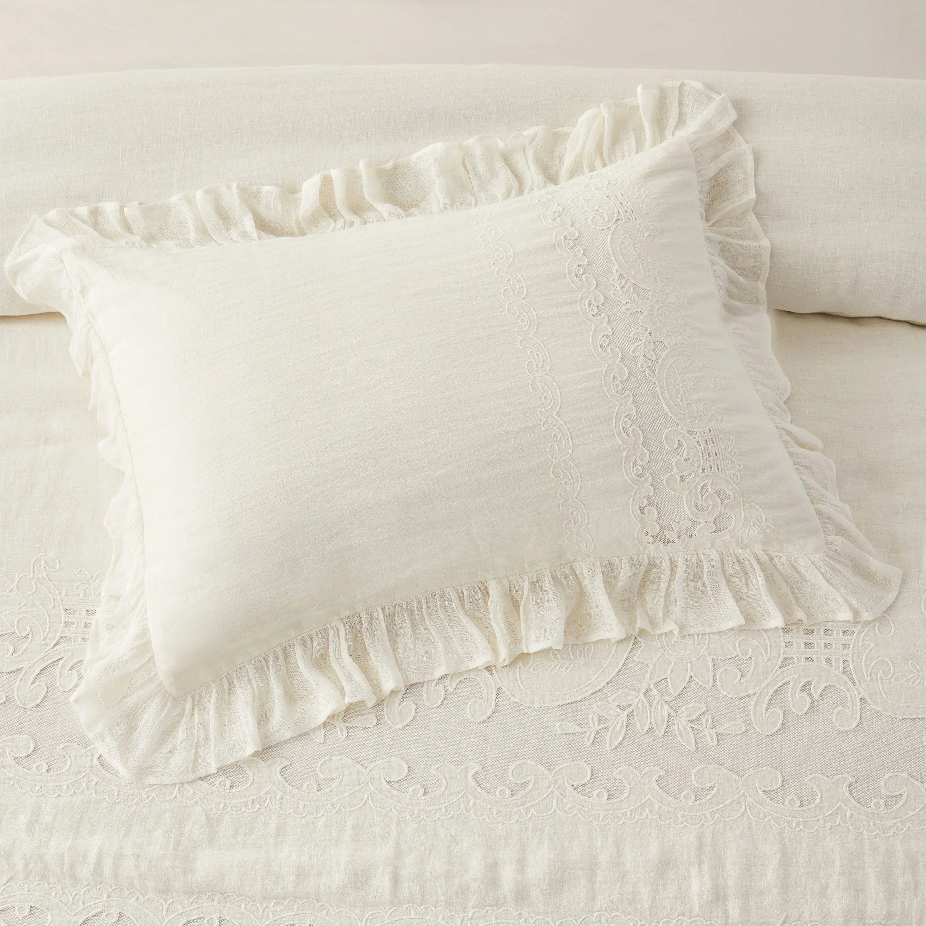 Tabitha Linen Duvet Cover Set Mélange Home