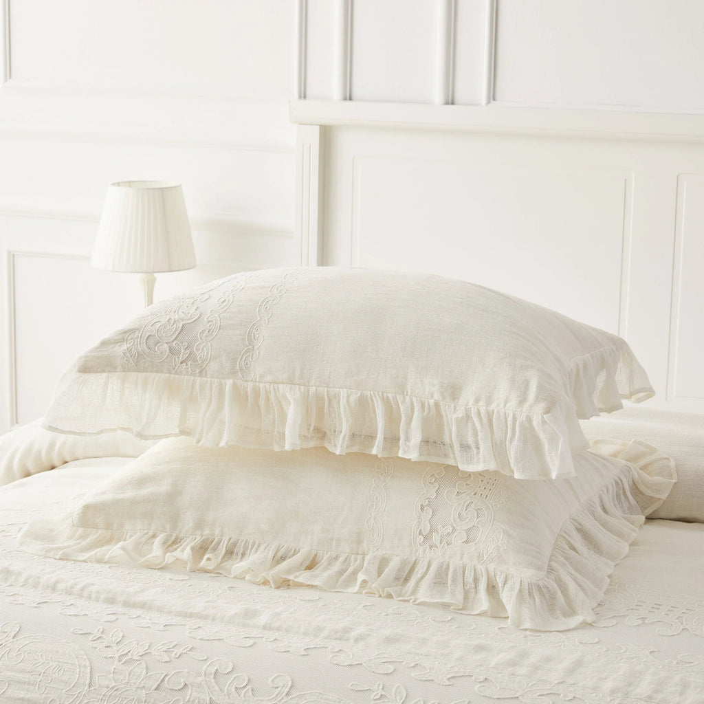 Tabitha Linen Duvet Cover Set Mélange Home