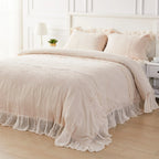 Tabitha Linen Duvet Cover Set Mélange Home