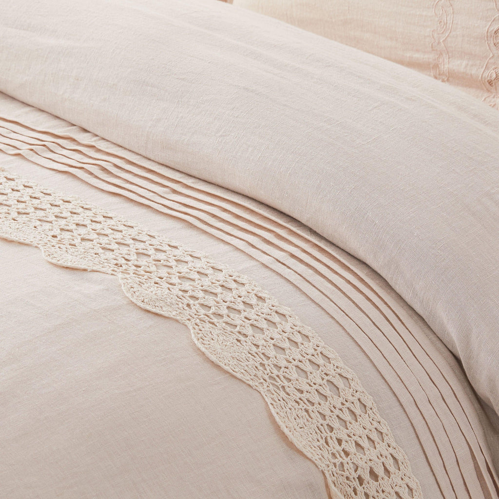 Tabitha Linen Duvet Cover Set Mélange Home