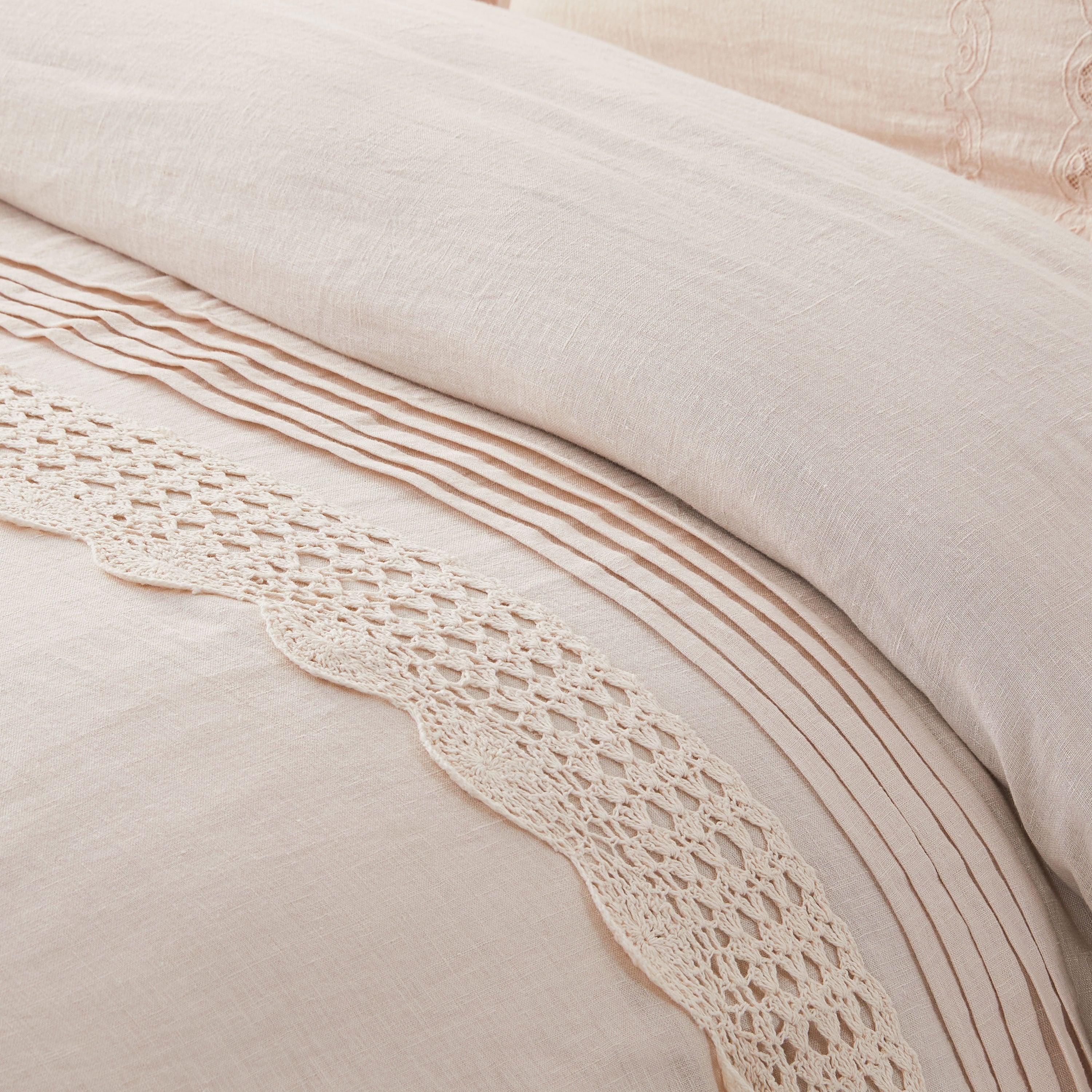 Tabitha Linen Duvet Cover Set Mélange Home