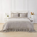 Tabitha Linen Duvet Cover Set Mélange Home