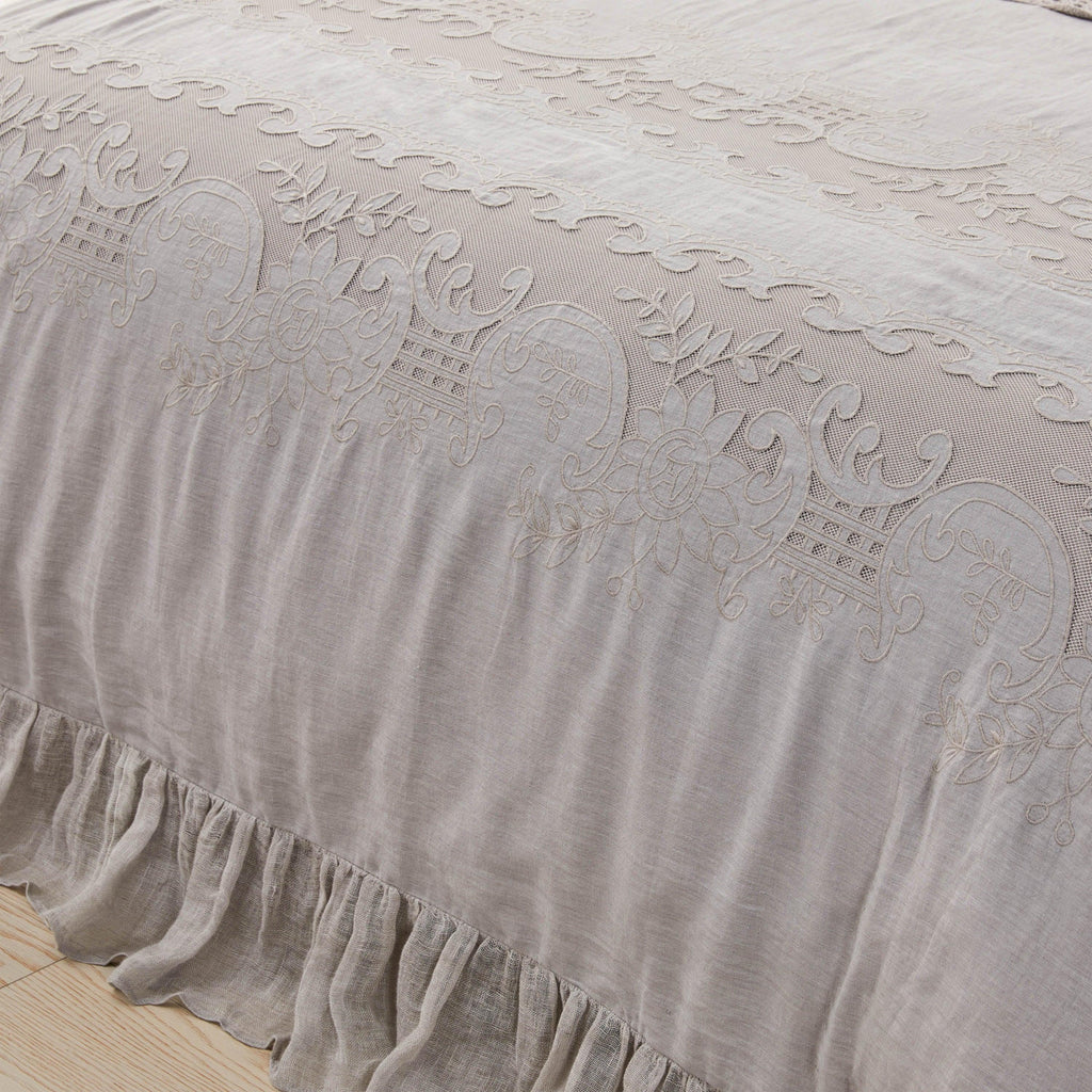 Tabitha Linen Duvet Cover Set Mélange Home