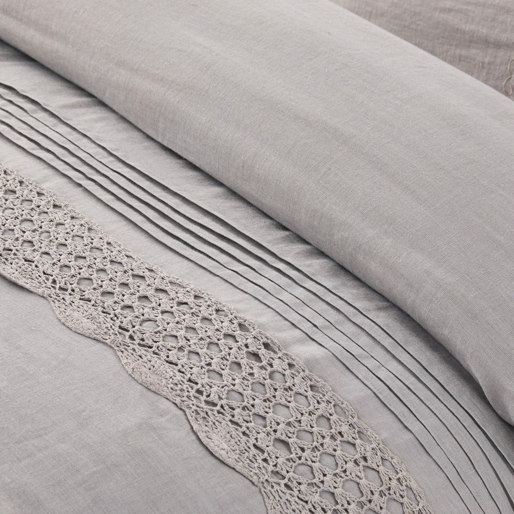Tabitha Linen Duvet Cover Set Mélange Home