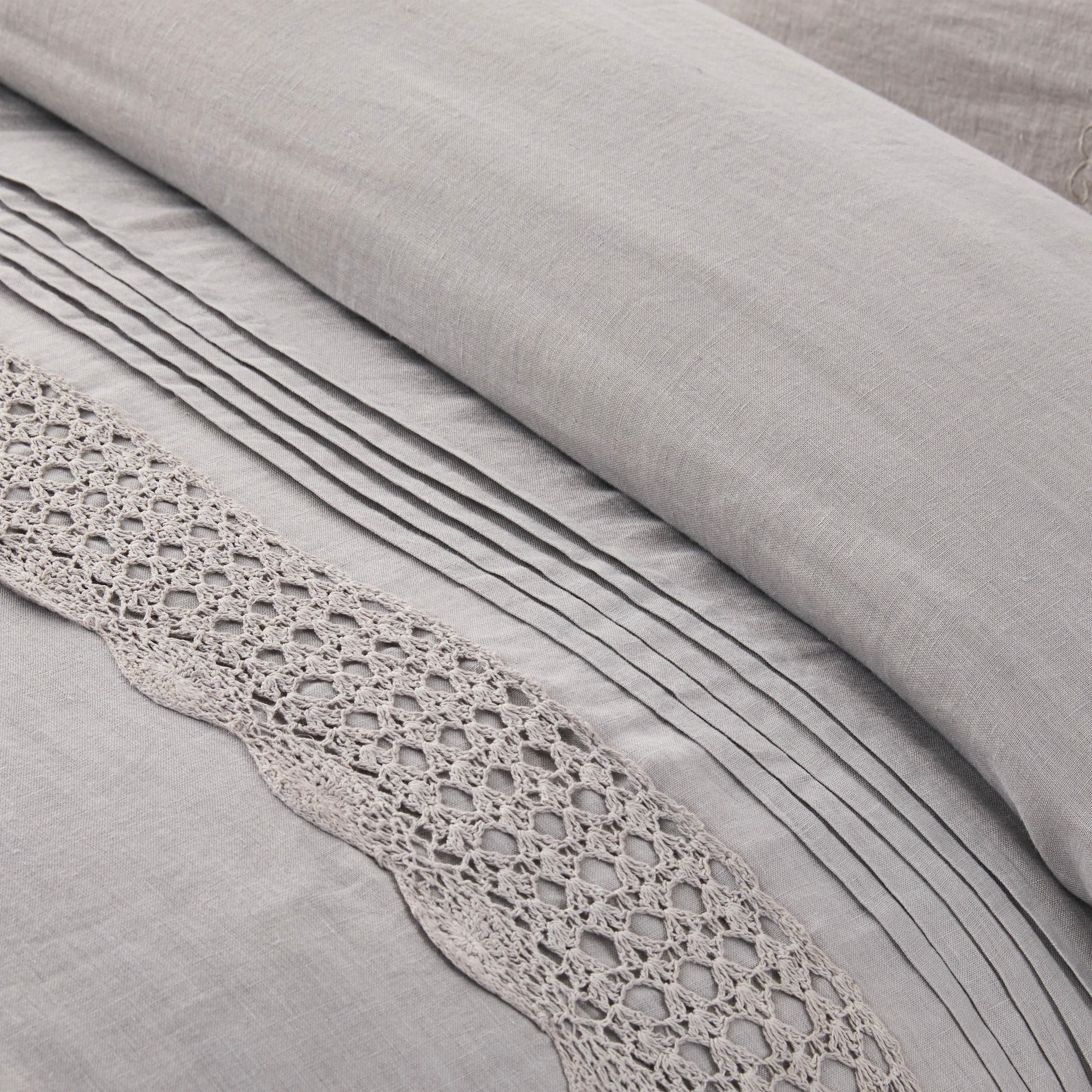 Tabitha Linen Duvet Cover Set Mélange Home