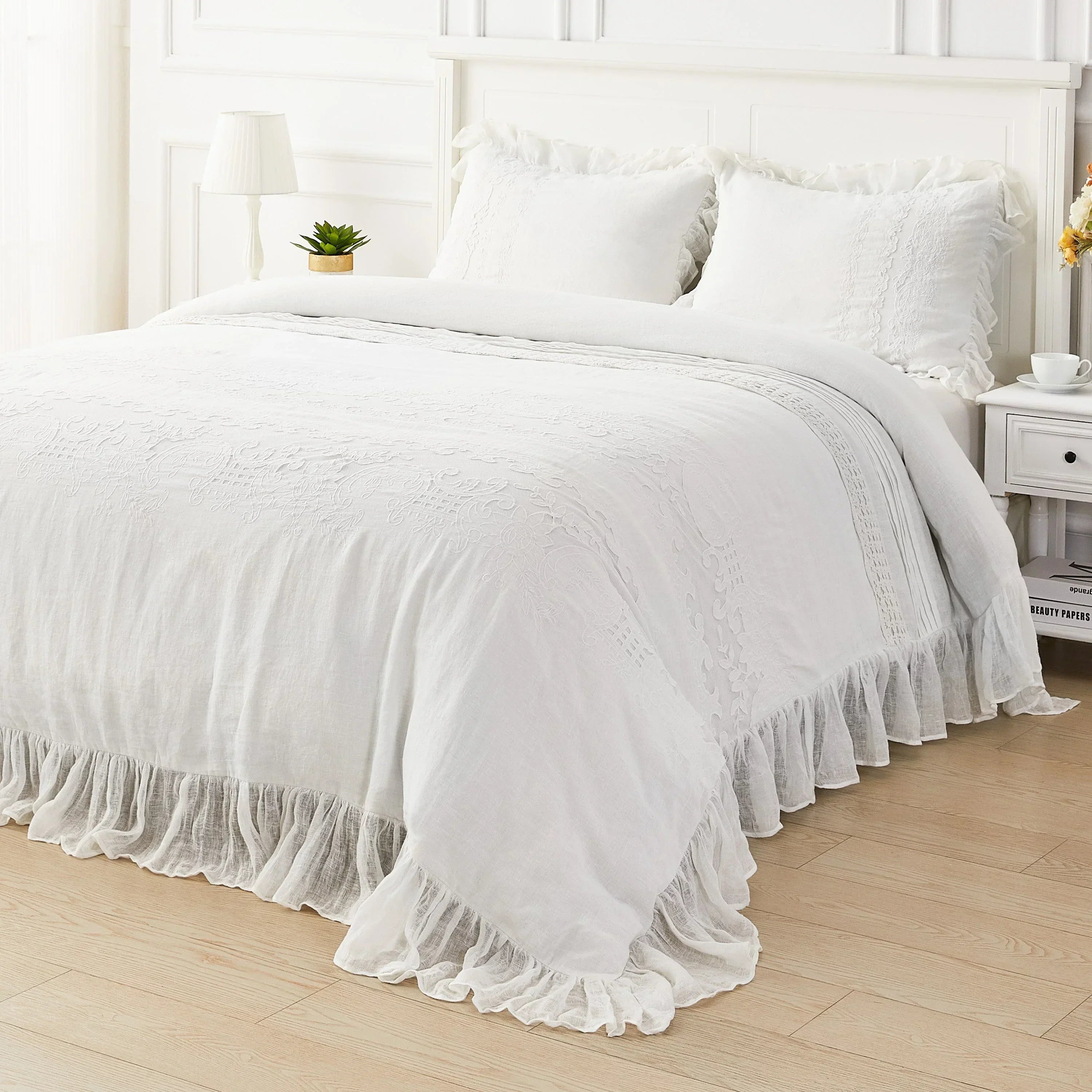 Tabitha Linen Duvet Cover Set Mélange Home