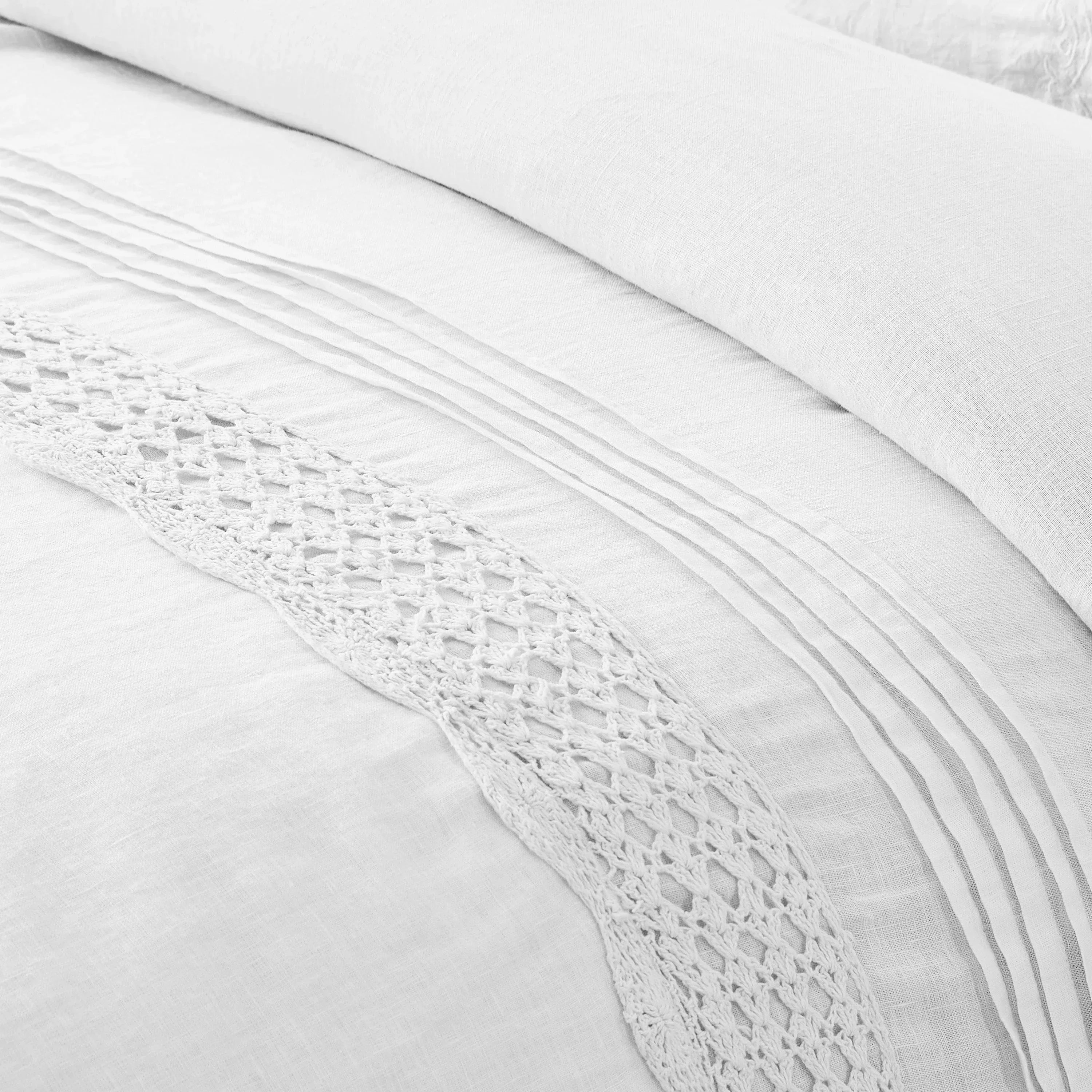 Tabitha Linen Duvet Cover Set Mélange Home