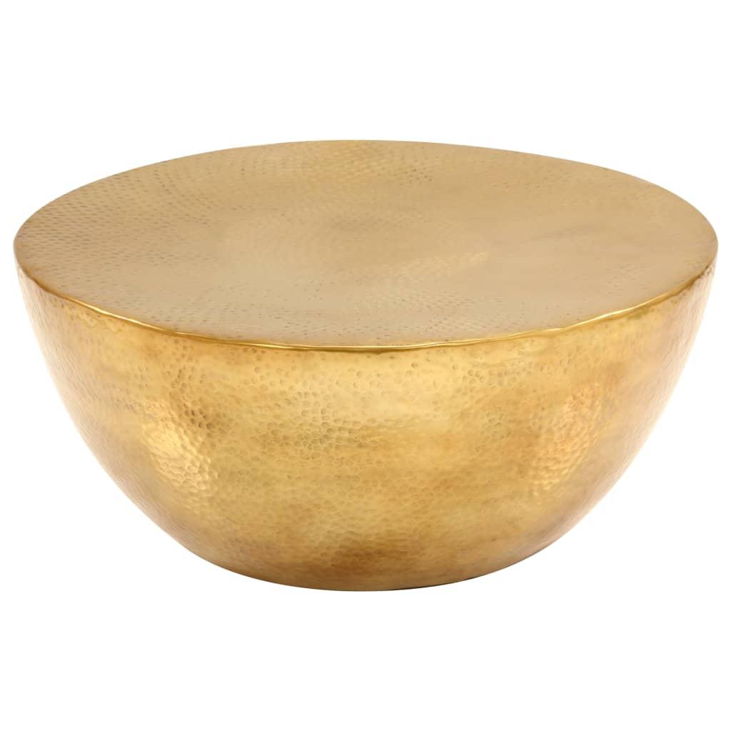 Brass Hammered Aluminium Coffee Table - House Of Avana