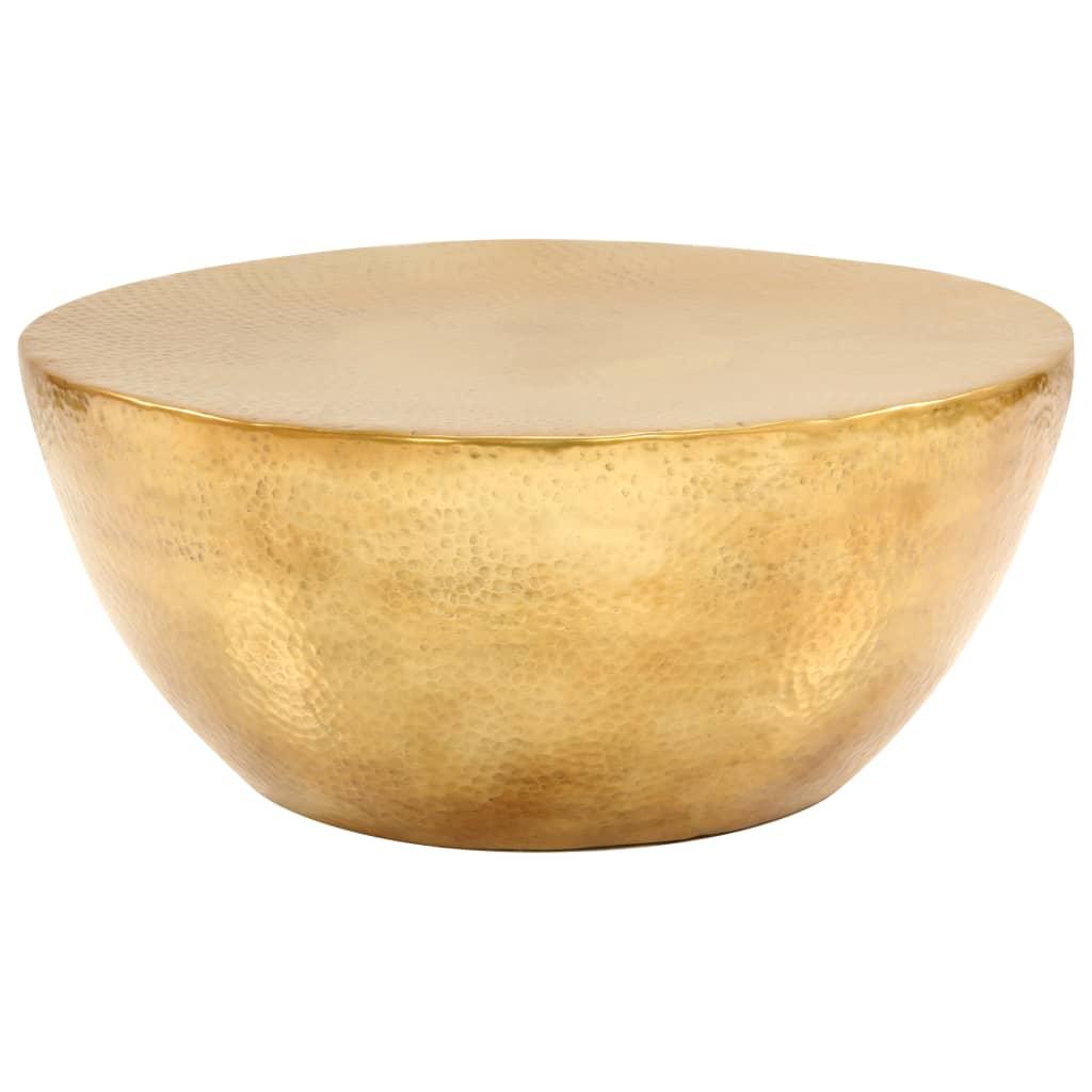 Brass Hammered Aluminium Coffee Table - House Of Avana