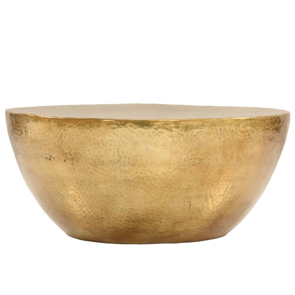 Brass Hammered Aluminium Coffee Table - House Of Avana