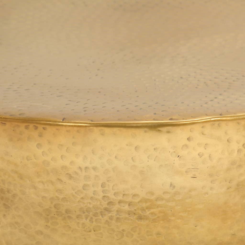 Brass Hammered Aluminium Coffee Table - House Of Avana