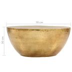 Brass Hammered Aluminium Coffee Table - House Of Avana