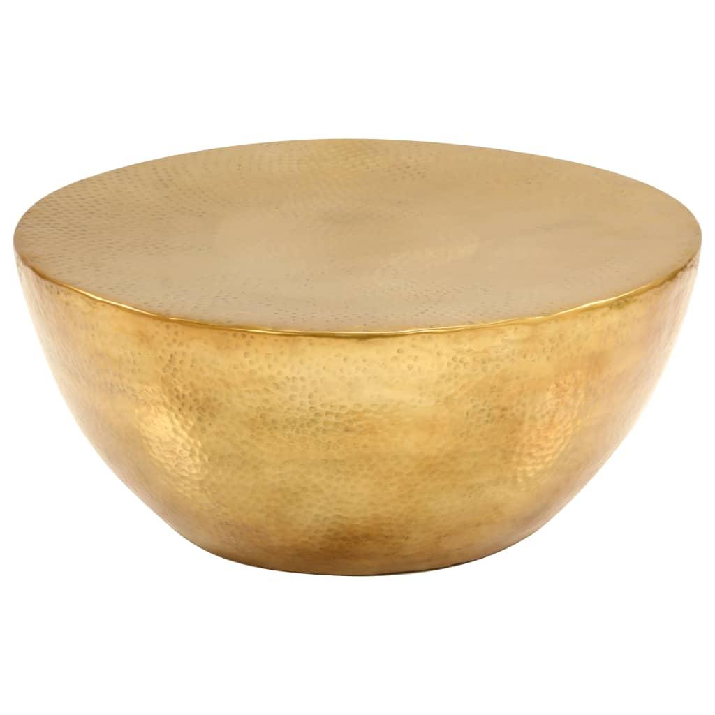 Brass Hammered Aluminium Coffee Table - House Of Avana