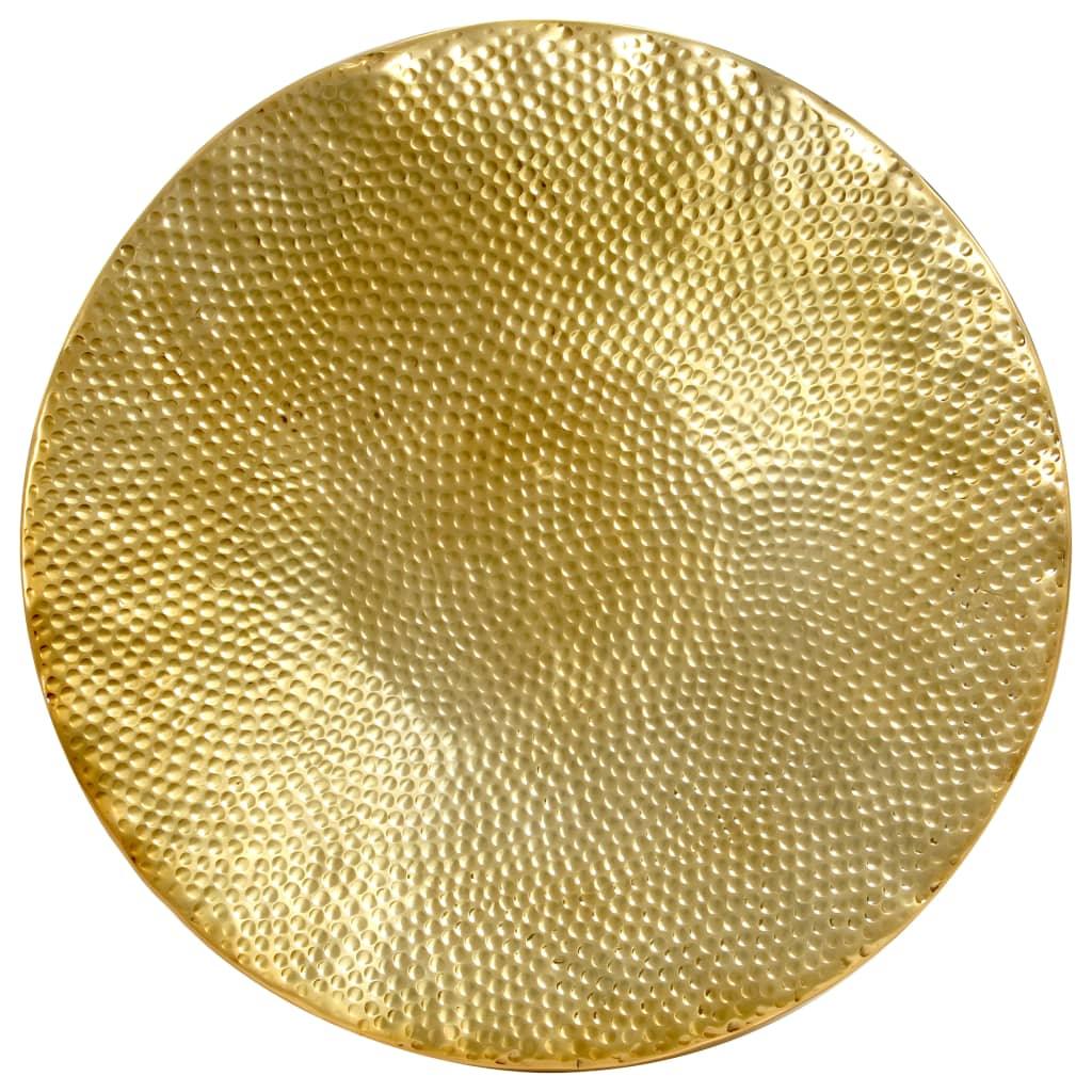 Brass Hammered Aluminium Coffee Table - House Of Avana