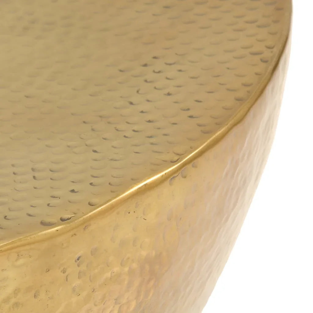 Brass Hammered Aluminium Coffee Table - House Of Avana