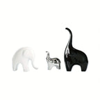 Table Centerpiece Ceramic Animal Ornaments Three Elephants Figurines Desktop Decoration for Home Bedroom Shelf, Outdoor Decoration, Home Decor, Stylish Decor, Animal Sculpture, Highquality Finish, Ceramic Figurines, Decorativ House Of Avana