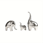 Table Centerpiece Ceramic Animal Ornaments Three Elephants Figurines Desktop Decoration for Home Bedroom Shelf, Outdoor Decoration, Home Decor, Stylish Decor, Animal Sculpture, Highquality Finish, Ceramic Figurines, Decorativ House Of Avana