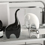 Table Centerpiece Ceramic Animal Ornaments Three Elephants Figurines Desktop Decoration for Home Bedroom Shelf, Outdoor Decoration, Home Decor, Stylish Decor, Animal Sculpture, Highquality Finish, Ceramic Figurines, Decorativ House Of Avana