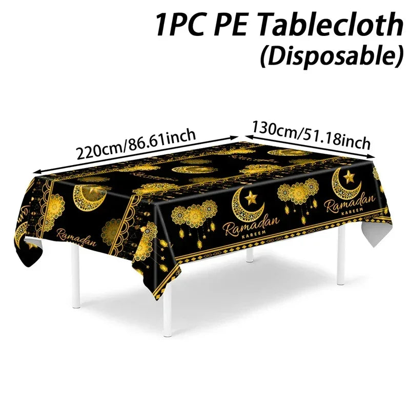 Table Cloth - Ramadan Mubarak Cotton Large