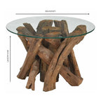 Coffee Table Solid Teak Driftwood - House Of Avana