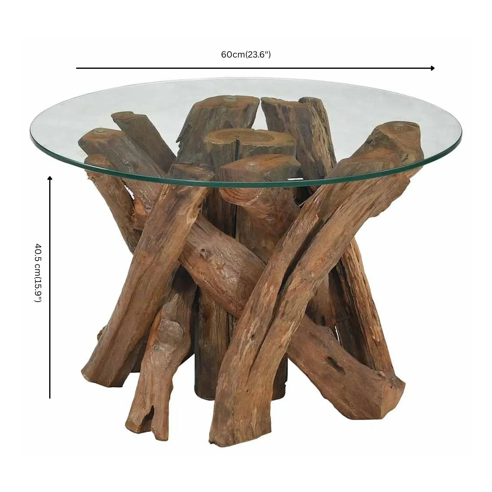 Coffee Table Solid Teak Driftwood - House Of Avana