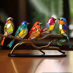 2d Stained Birds-on-branch Household Metal Table Decor Home Ornaments - House Of Avana