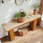 62, 9" Modern Entryway Table - Narrow Console Table with Engineered Wood Top & Metal Frame, 27" Height,... - House Of Avana