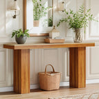 62, 9" Modern Entryway Table - Narrow Console Table with Engineered Wood Top & Metal Frame, 27" Height,... - House Of Avana