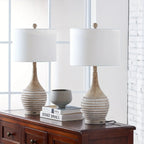 Farmhouse Inches Table Lamps Set of 2, 3-way Dimmable Bedside Lamps with Usb Charging Ports, Traditional... - House Of Avana [[SKU:HOA-LMP-002]]