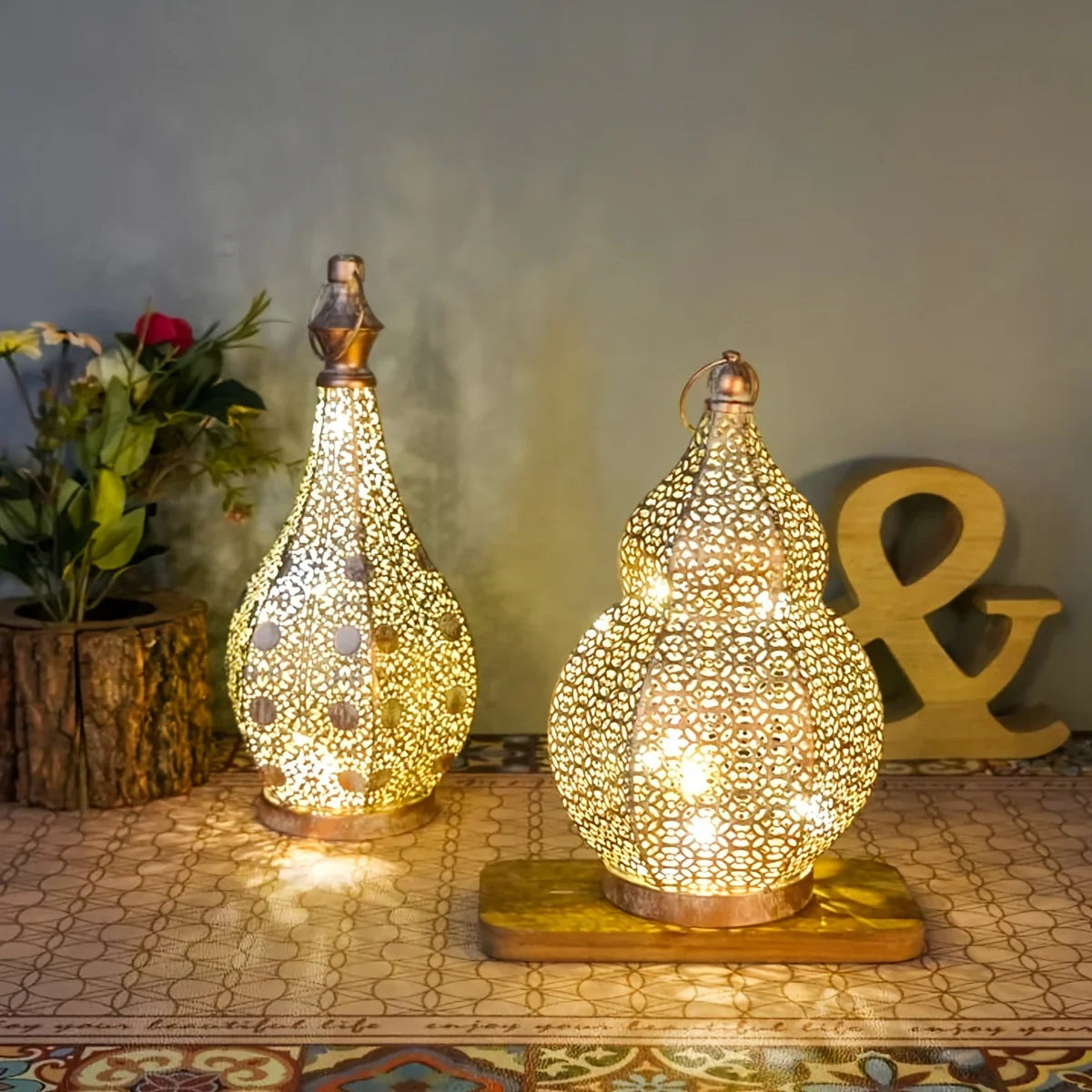 Table Lamp - Led Battery Lantern, detail shot - House Of Avana