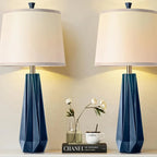 3 Color Temperature Table Lamps Set of 2, 27'' Navy Blue Modern Table Lamp for Living Room, Beside Lamp... - House Of Avana [[SKU:HOA-LMP-003]]