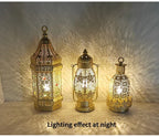 Table Lamp - Portable Iron Art Metal Long