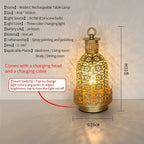 Table Lamp - Portable Iron Art Metal Long