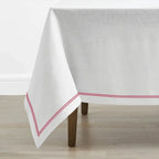 Double Embroidery Border Linen Table Cloth - House Of Avana