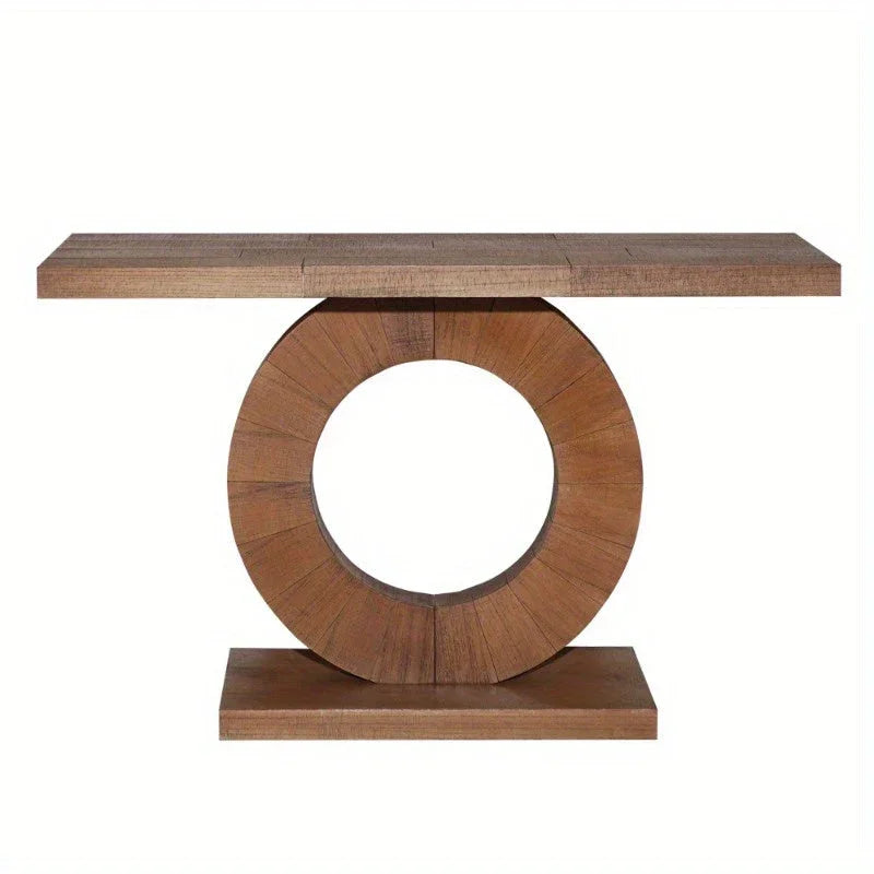 53.2 Inches Modern Minimalist Console Table with Circular Base, an Elegant Decorative Accent for... - House Of Avana