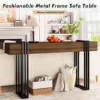 63-inch Long Console Table, Industrial Style Sofa Table, Entrance Hall Corridor Table Decoration, Living... - House Of Avana