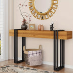 63-inch Long Console Table, Industrial Style Sofa Table, Entrance Hall Corridor Table Decoration, Living... - House Of Avana