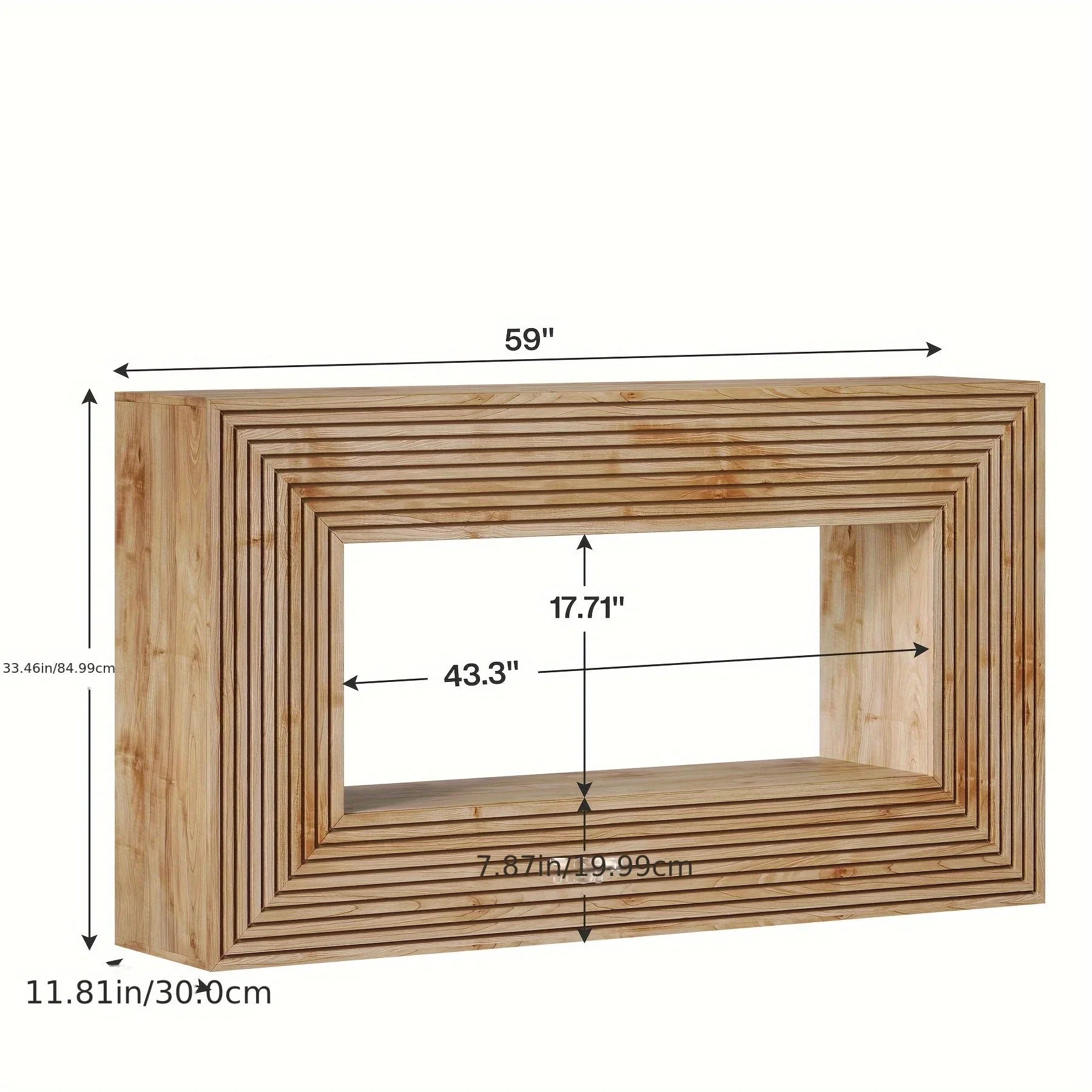 59 Inch Wooden Console Table, Console Table, Sofa Table, Foyer Table with Storage - House Of Avana